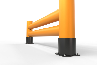 Rammschutzbarriere Doppelplanke